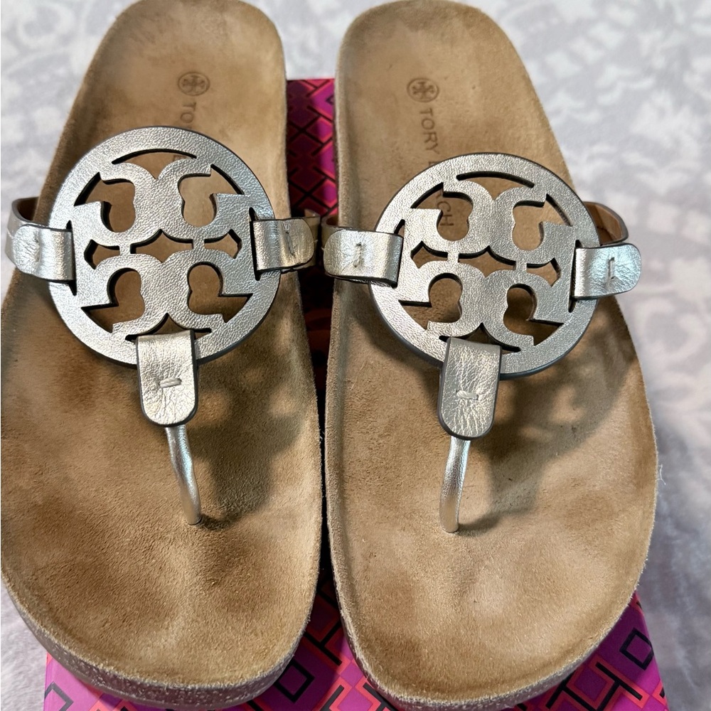 Tory Burch Spark Gold Sandals - Picture 2 of 4